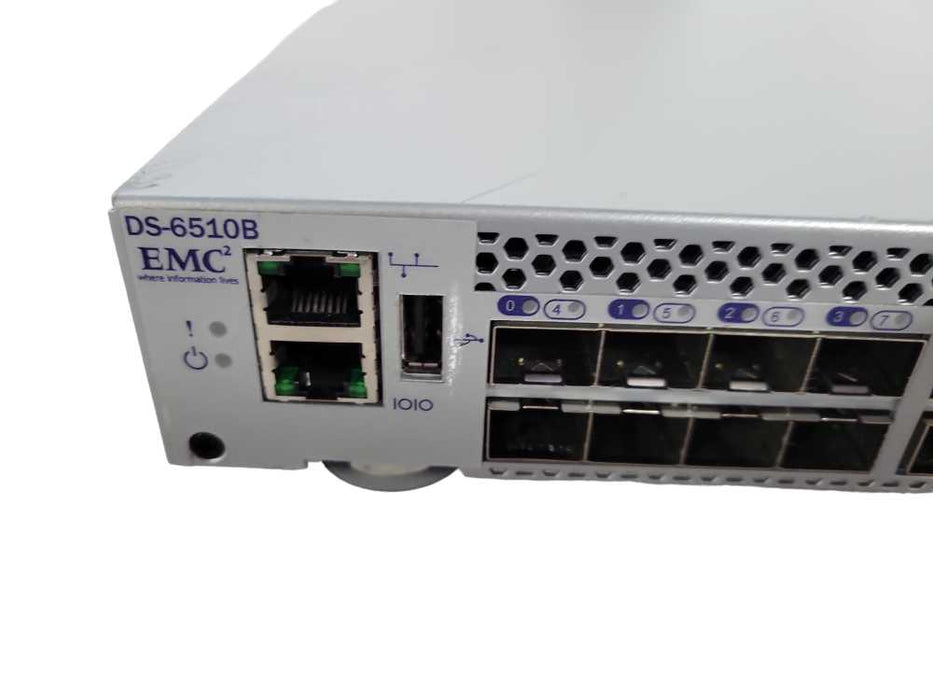 EMC DS-6510B 48-Port FC SAN Switch (24 Active) 36 x SFP 8GB EM-6510-24-8G-R !