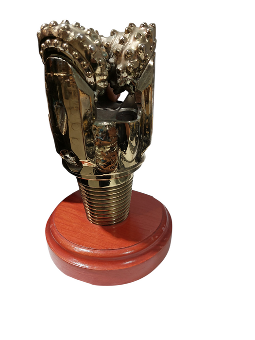 Decoration 8" Gold Colour Plated Oil Rig 3 Head Bit  =