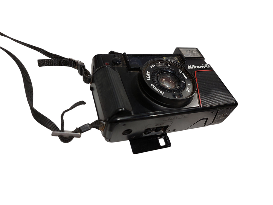 Vintage Nikon L35 AD 35MM Film Point & Shoot Camera 1:2.8  =