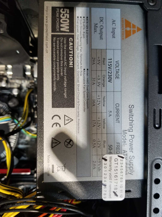 Custom PC PRIME B250M-A Intel i7-7700 CPU 3.60GHz 8GB RAM No HDD