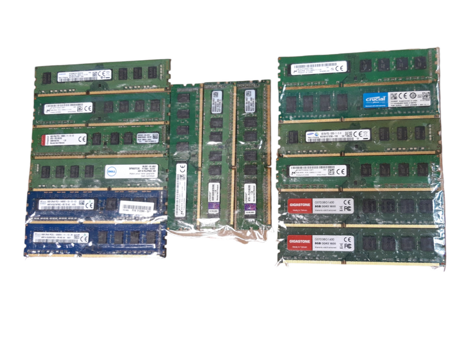 Lot of 84x, Assorted 8GB DDR3 Desktop RAM