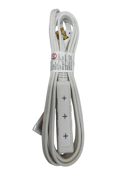 LOT 3x Indoor Extension Cords – 3-Outlets – 6ft / 10ft / 15ft – 16 Gauge