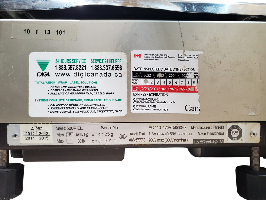 Teraoka DIGI SM-5500P Commercial PC Scale w/ Label Printer *READ*