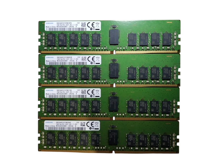 Samsung 64GB Bundle (4x16GB) 1Rx4 PC4-2400T-RC1-11 DDR4 Server RAM Q