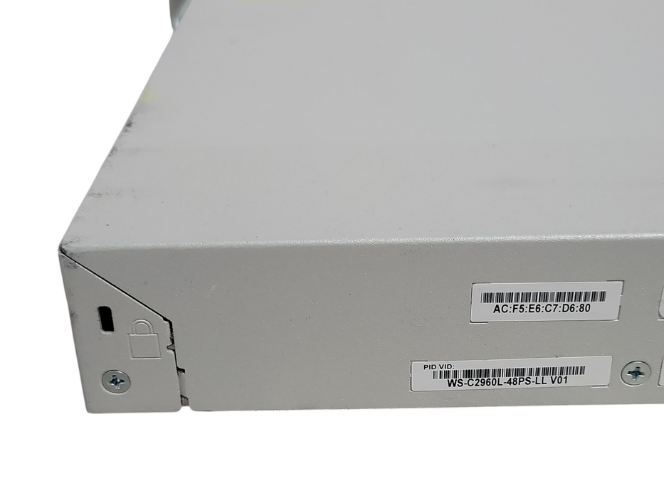 Cisco WS-C2960L-48PS-LL V01 48-Port Gigabit PoE Network Switch _