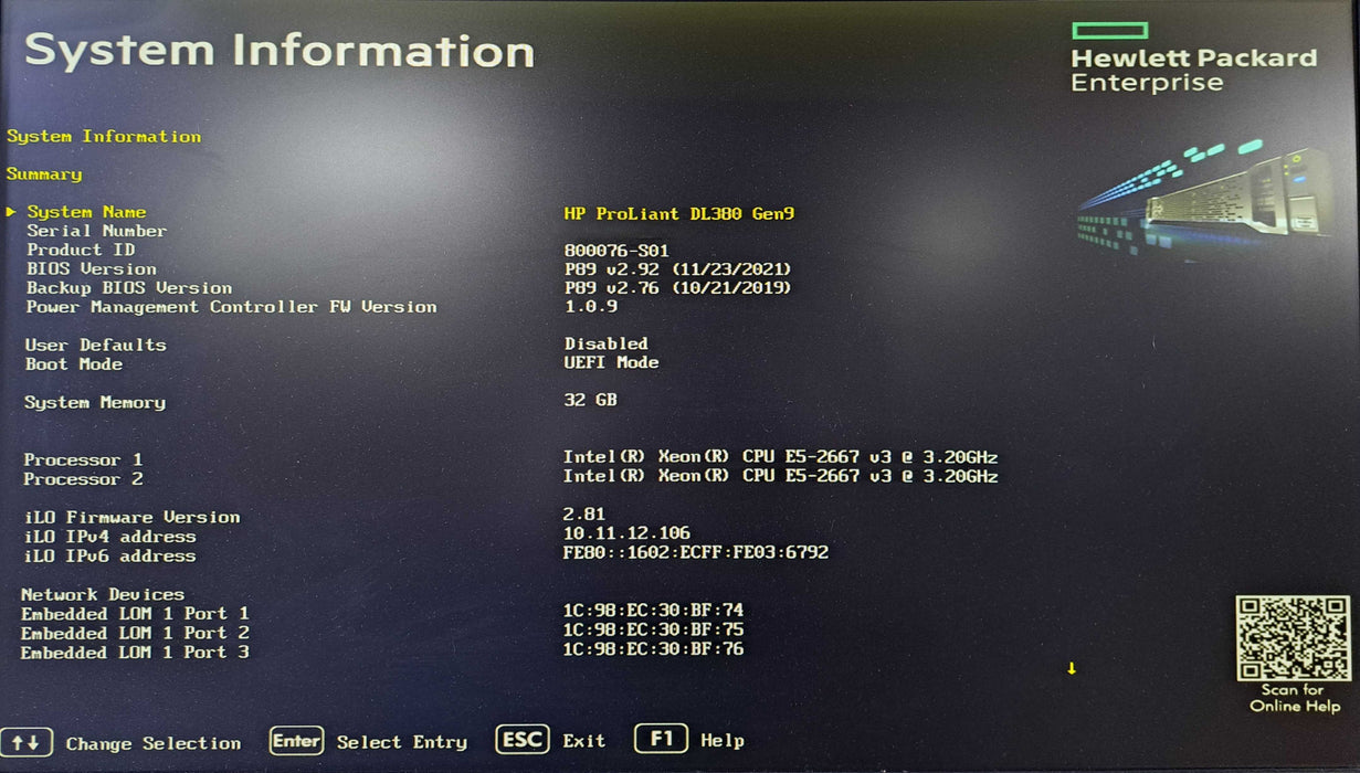HP DL380 Gen9 2U 8x 2.5" | 2x Xeon E5-2667 v3, 32GB DDR4, P440ar, 4x SFP+ )