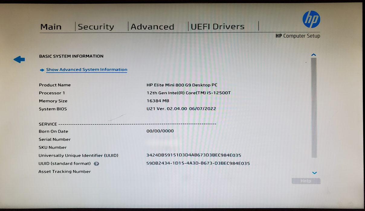 HP Elite Mini 800 G9, Core i5-12500T, 16GB DDR5, 256GB SSD