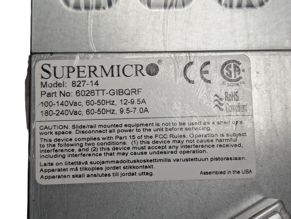 Supermicro 827-14 2U 2 Node Server 12 3.5 inch HDD bays PLEASE READ  -