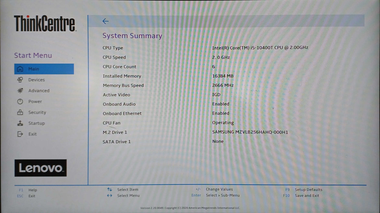 Lenovo ThinkCentre M70q, i5-10400T 2.00GHz, 16GB DDR4, 256GB NVMe, 90W PSU