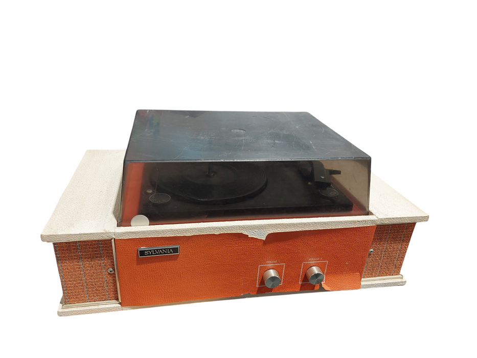 Vintage Sylvania Record Player with Sound 16 33 45 78  =