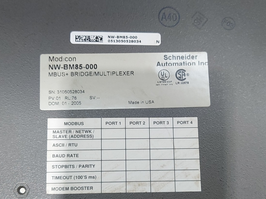 Lot 7x Modicon NW-BM85-000 Modbus+ Bridge/Mux Module