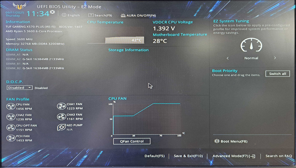 Custom PC | Asus TUF GAMING X570-PLUS Wi-Fi w/ Ryzen 5 3600 CPU, 32GB DDR4