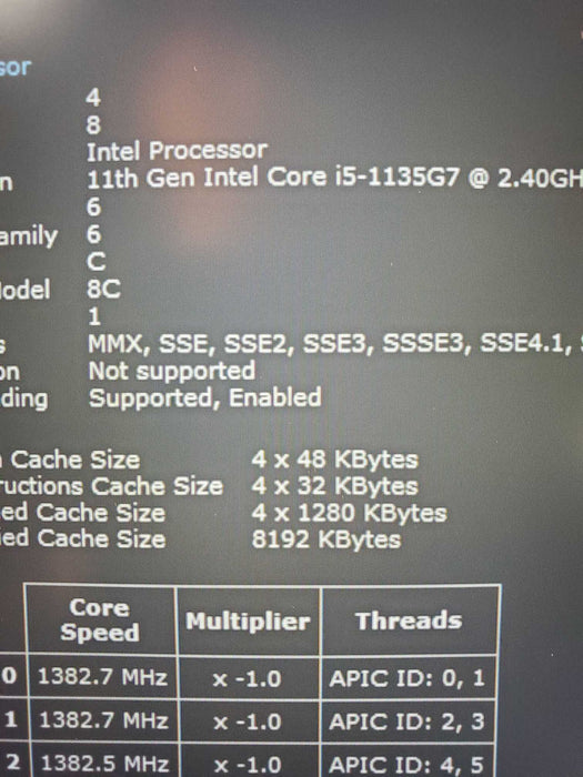DELL Latitude 5420 i5-11350G7 @ 2.4GHz 16GB DDR4 256GB NVMe  Lap200