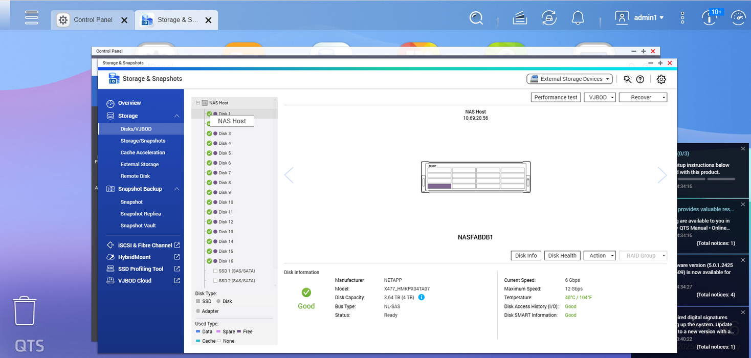 QNAP TDS-16489U R2 NAS Rack 3U 3.5" 2x E5-2620V4 128GB RAM 64TB (16x 4TB HDD) $