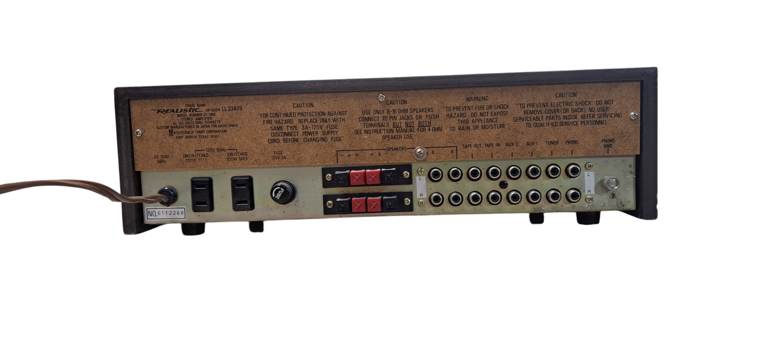Realistic Model SA-1000A Integrated Stereo Amplifier- 1970's Vintage | READ
