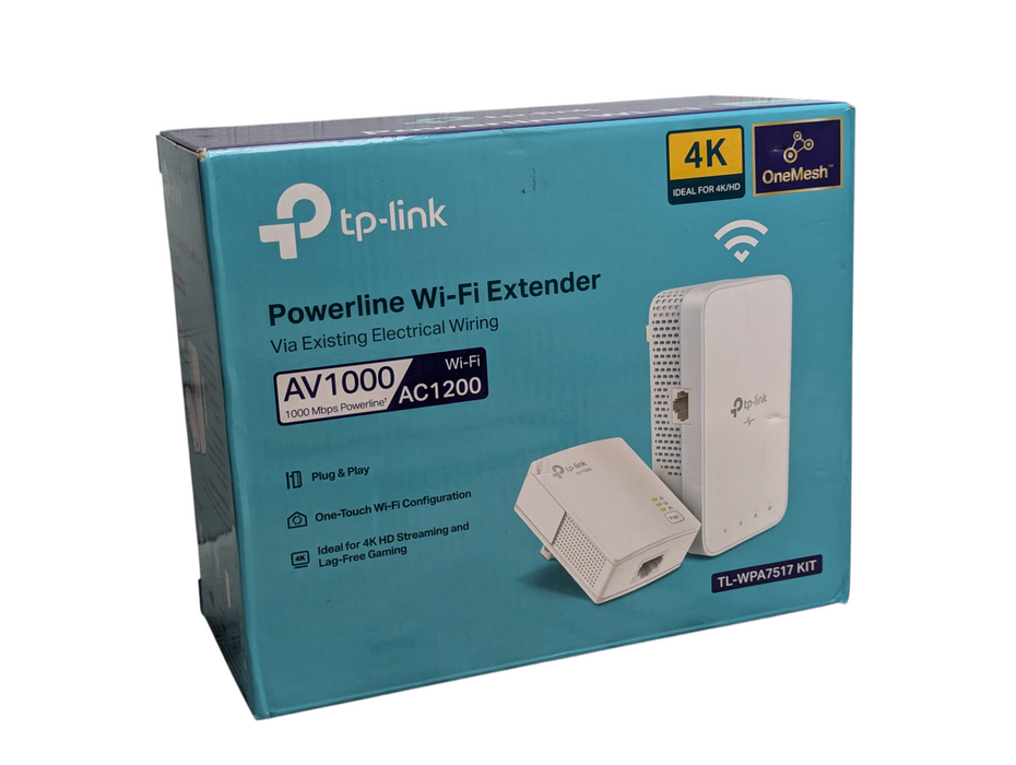 TP-Link AV1000 Powerline Wi-Fi Externer with Wi-Fi AC1200 TL-WPA7517 Kit  -