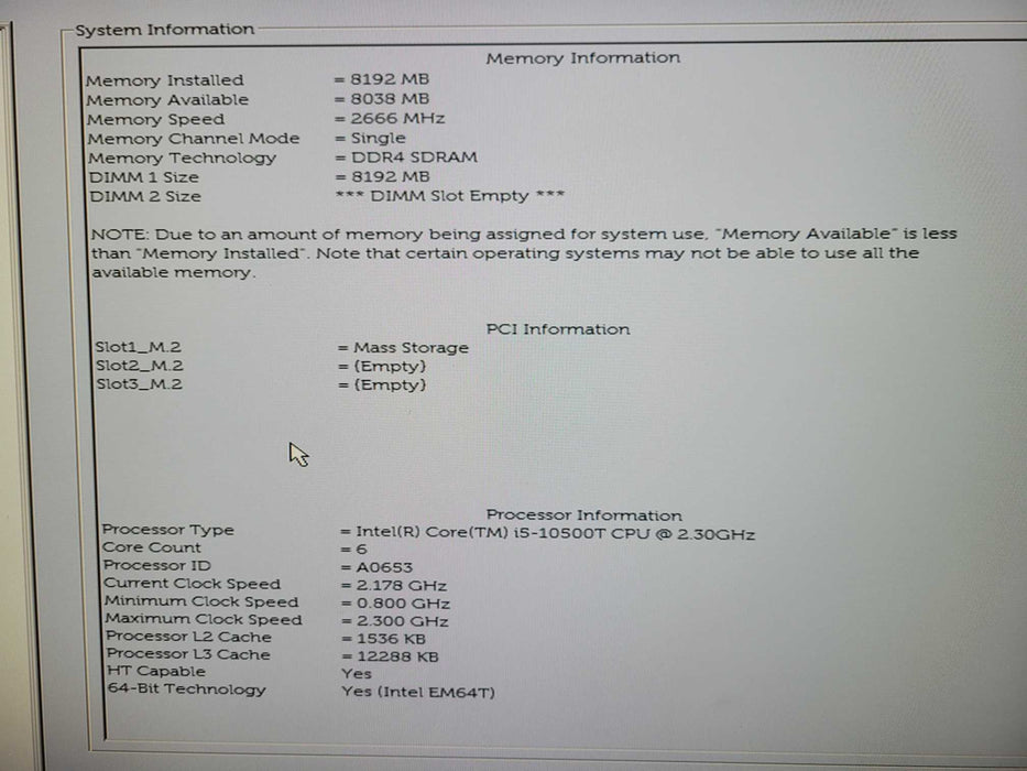 DELL OptiPlex 7080 SFF Intel Core i5-10500 8GB RAM 256GB NVMe SSD !