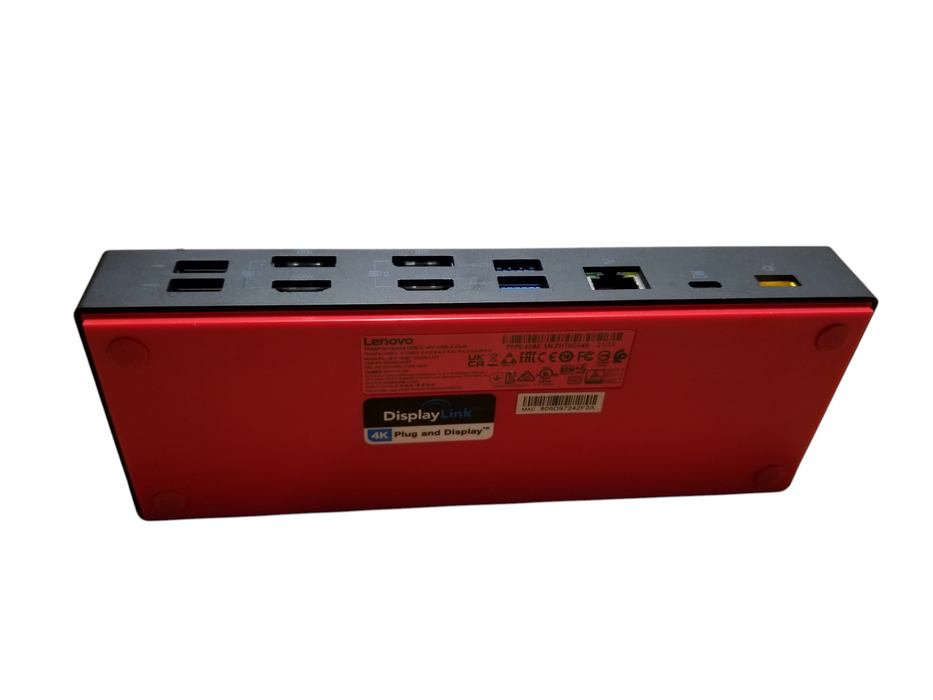 Lenovo ThinkPad Hybrid 4K USB-C / USB-A Docking Station 40AF w/ Power Adapter