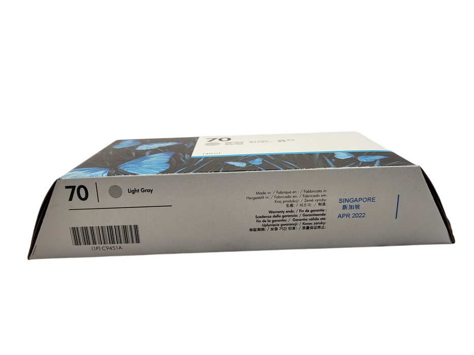 HP 70 LIGHT GRAY 130ml Ink Cartridge C9451A OEM DesignJet New Q$