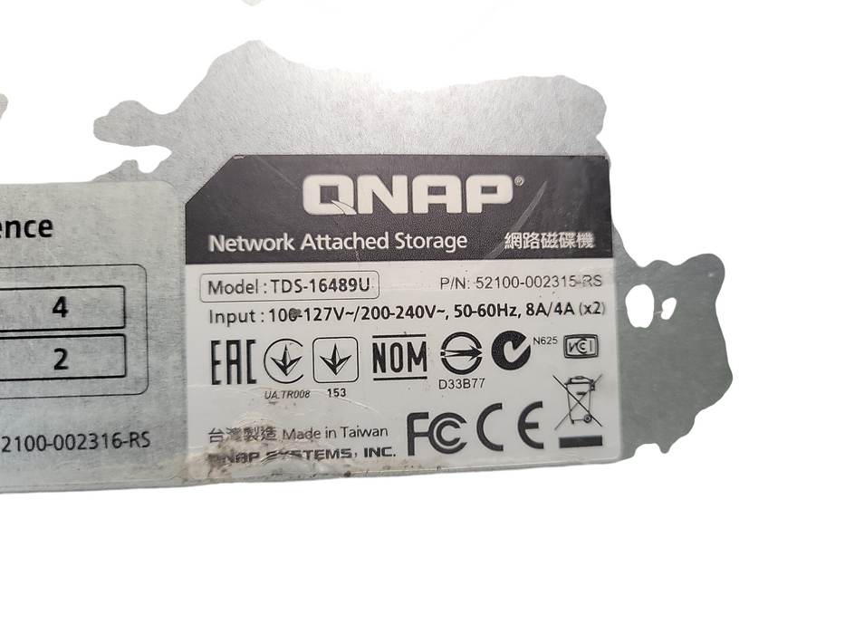 QNAP TDS-16489U R2 NAS Rack 3U 3.5" 2x E5-2620V4 128GB RAM 64TB (16x 4TB HDD) $