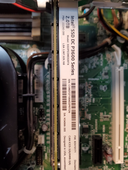 HP EliteDesk 800 G4 SFF i7-8700 3.2GHz 16GB INTEL 2TB SSD DC P3600 NO OS