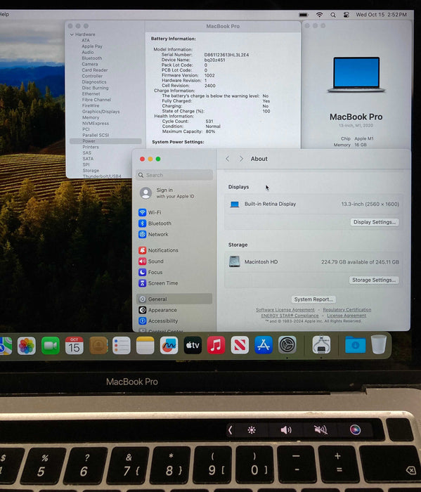 Apple MacBook Pro 13" 2020 M1 16GB RAM 256GB SSD French Keyboard READ!