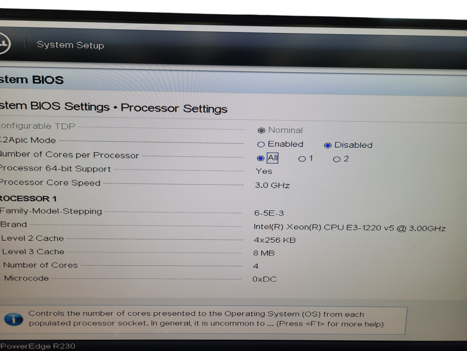 Dell EMC PowerEdge R230 - Xeon E3-1220 v5  16GB DDR4 PERC H330 250W PSU %