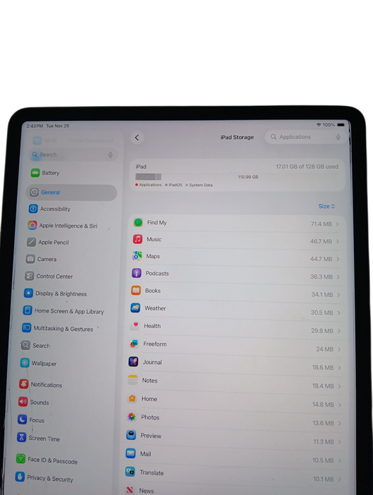iPad Pro 12.9-inch 6th Gen - Space Gray - 128GB [A2436] READ