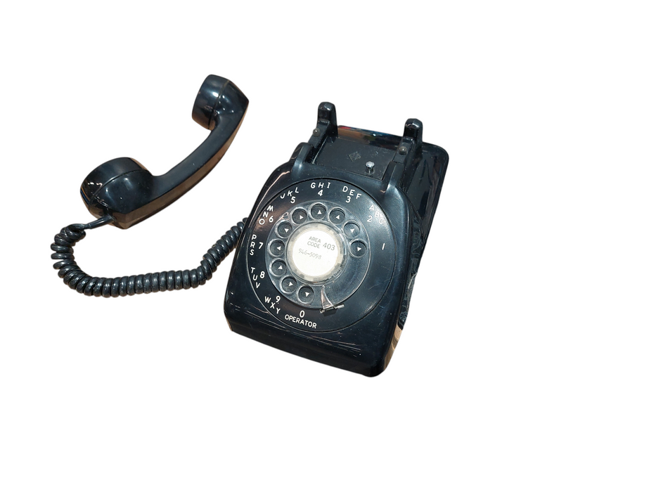 Vintage Monophone Automatic Electric Canada Black Rotary Dial Telephone  =