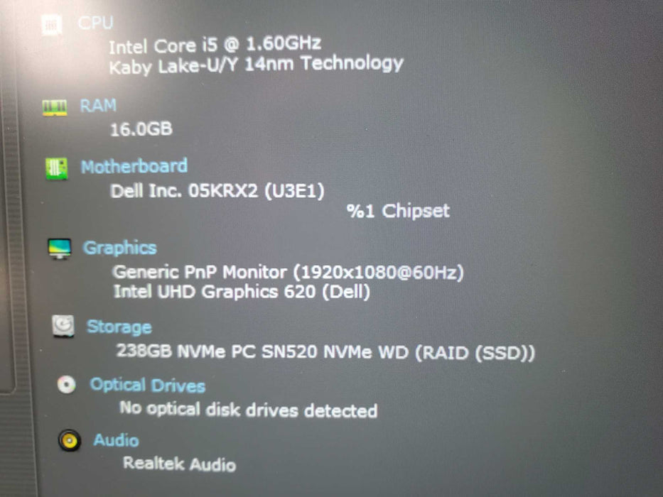 Dell Latitude 5300 13" Laptop Intel i5-8365U 256GB SSD 16GB RAM  Lap200