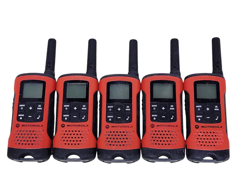 Lot of 5x Motorola T265 Two-Way Walkie Talkies, READ _