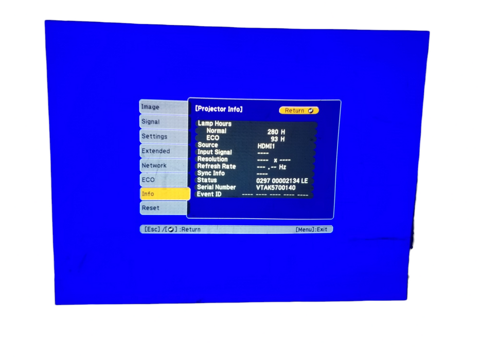 Epson PowerLite 98H H687A 3LCD XGA Projector 3000 Lumens, 280H Hours
