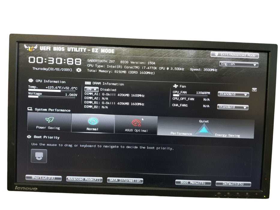 Custom PC ASUS Sabertooth Z87, Core i7-4770K 8GB DDR3, XFX R7800, No HDD