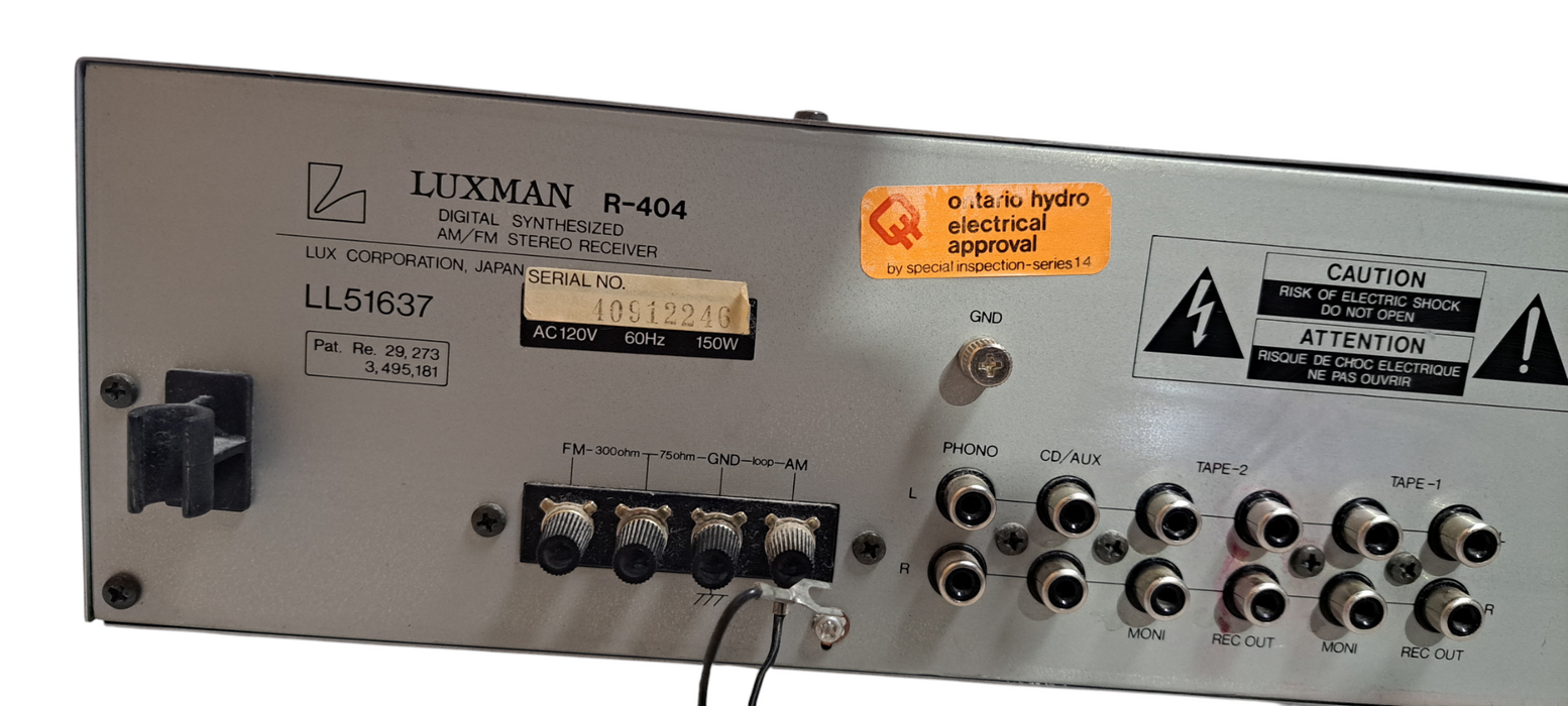 Luxman R-404 Digital Synthesized AM/FM Stereo Receiver| READ