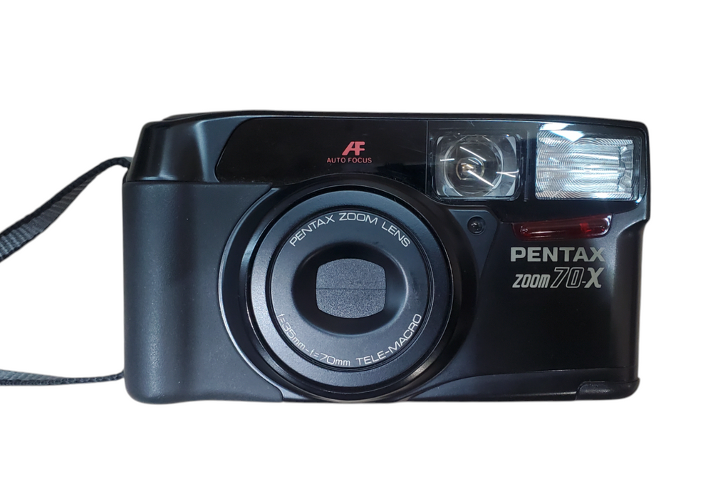 Pentax Zoom 70-X 35mm Film Camera w/ Case *READ*