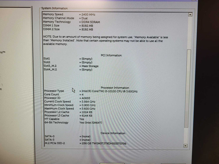Dell OptiPlex 3080 SFF | i3-10100 3.60GHz | 16GB DDR4 | 256GB NVMe $