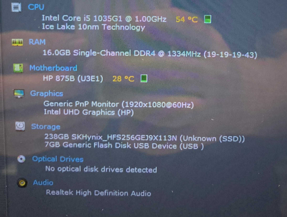 HP ENVY x360 Convertible 15 TOUCH Core i5-1035G1 16GB RAM 256GB SSD READ  Lap200