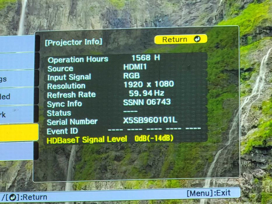 Epson PowerLite L510U WUXGA 5000 Lumens 3LCD Laser Projector 1568  HOURS  $