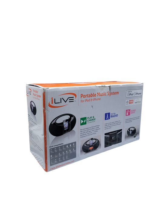 ILIVE Bluetooth Fm Boombox Radio 047323683008