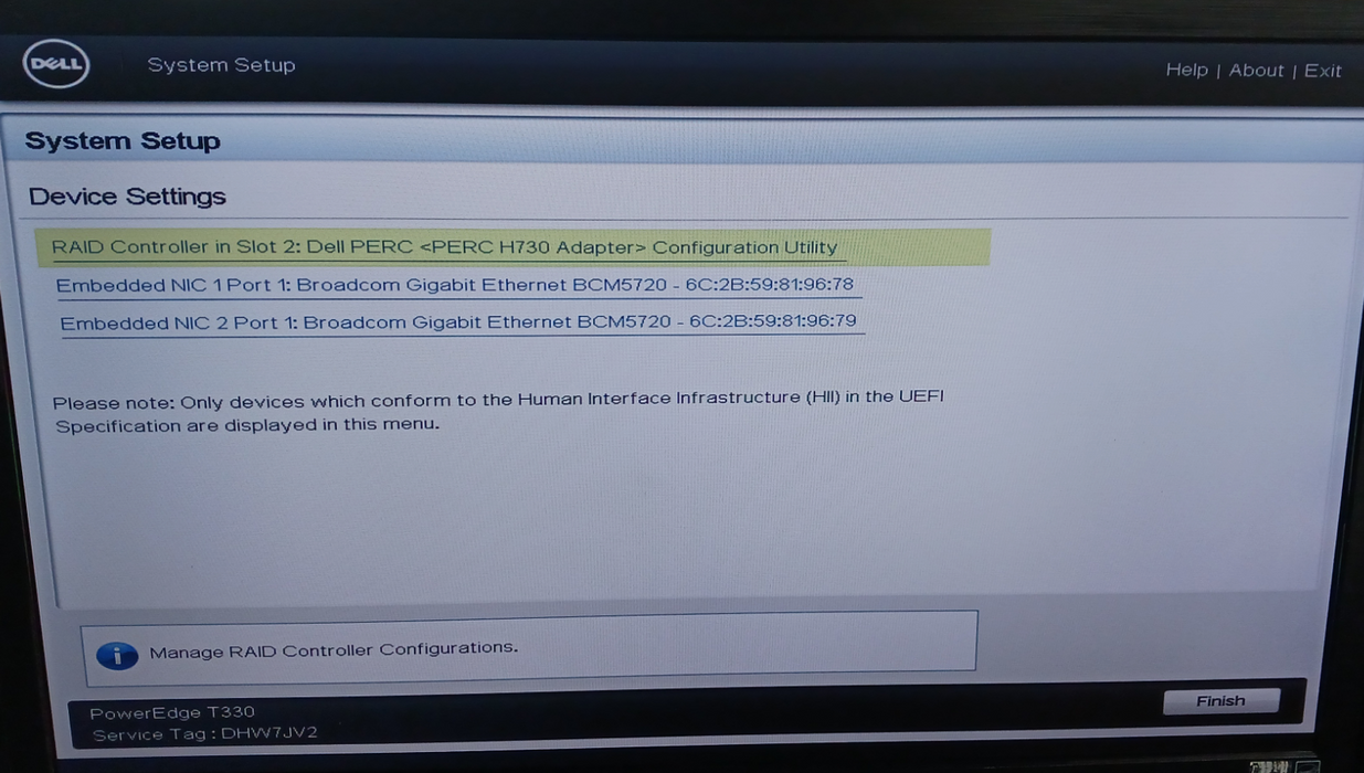 Dell PowerEdge T330 Xeon E3-1230 V6 3.60GHz 24GB RAM PERC H730