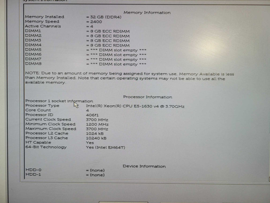 Dell Precision T5810, Xeon E5-1630 v4 3.70GHz, 32GB DDR4, W5100, 685W PSU !
