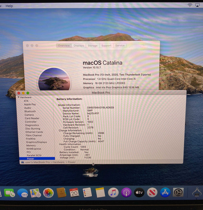 Apple MacBook Pro 13" 2020 i5-8257U 16GB RAM 512GB SSD READ!