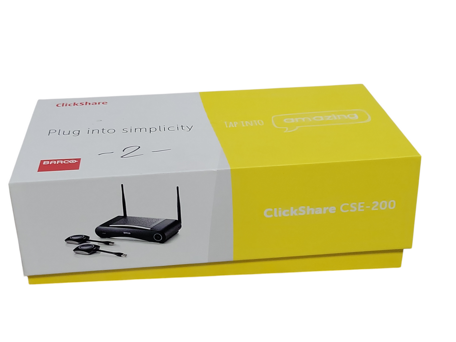 Barco ClickShare CSE-200 Presentation System w/ 2x Buttons & AC, 2x Antenna Q_