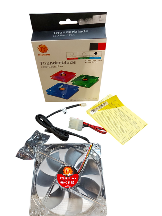 Lot 4x Thermaltake AF0032 Thunderblade  Basic Fan - Blue