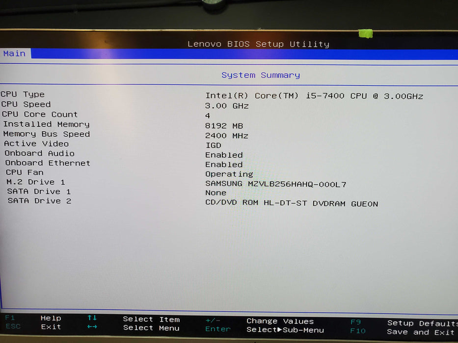 Lenovo ThinkCentre M710e SFF Intel I5-7400 @ 3 GHz 8GB RAM & 256SSD
