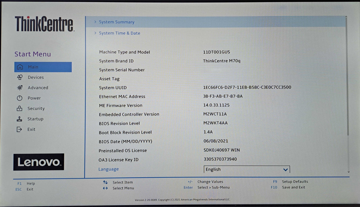 Lenovo ThinkCentre M70q | Intel Core i3-10100T, 8GB DDR4, 256GB NVMe, Wi-Fi )