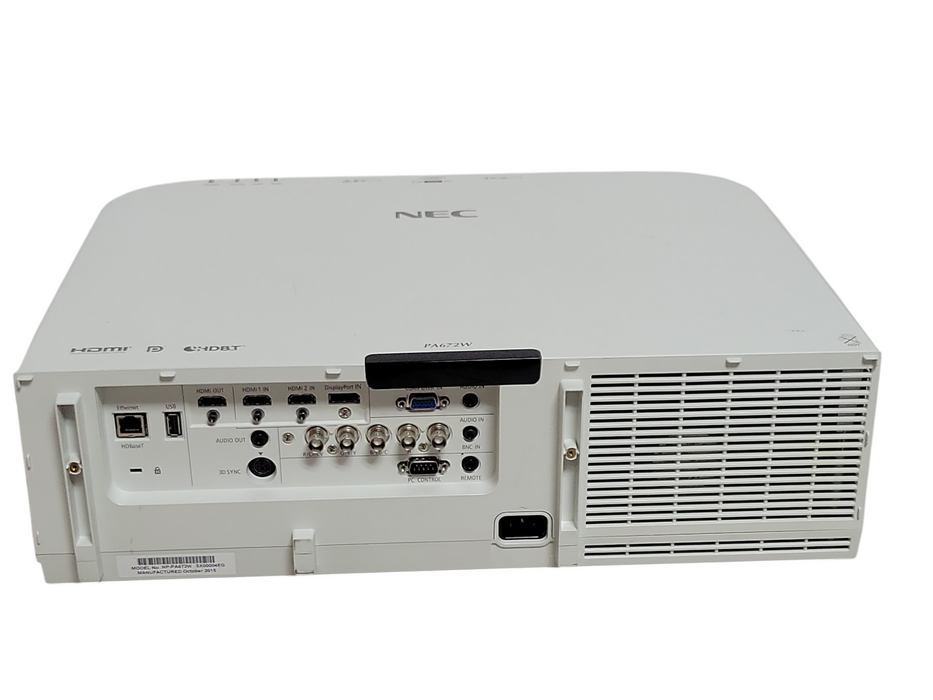 NEC PA672W NP-PA672W WXGA 1280 x 800 3LCD 6700 Lumens HDMI 1125 Hours Proje _