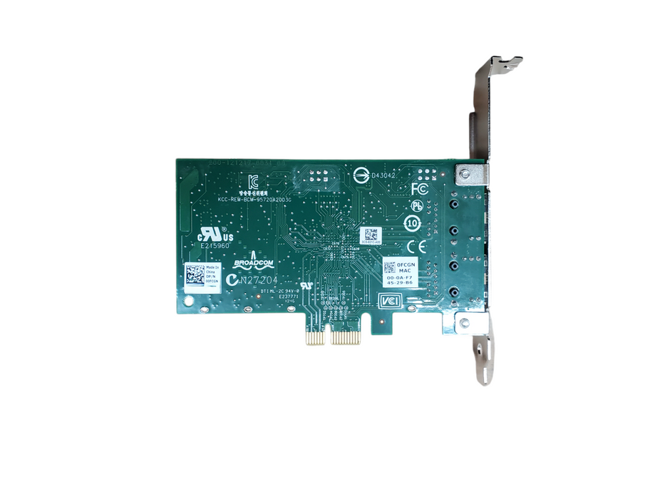 Dell Broadcom 00FCGN Dual Port Ethernet Card