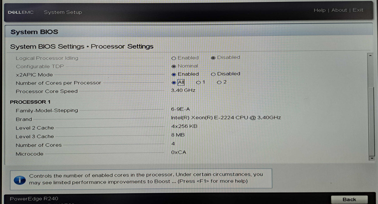 Dell PowerEdge R240 Server | Xeon E-2224 @3.40GHz, 16GB DDR4, PERC S140 )