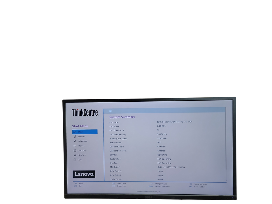 Lenovo ThinkCentre M70s Gen 3 12th Gen SFF i7 - 12700 16GB DDR4 Ram θ